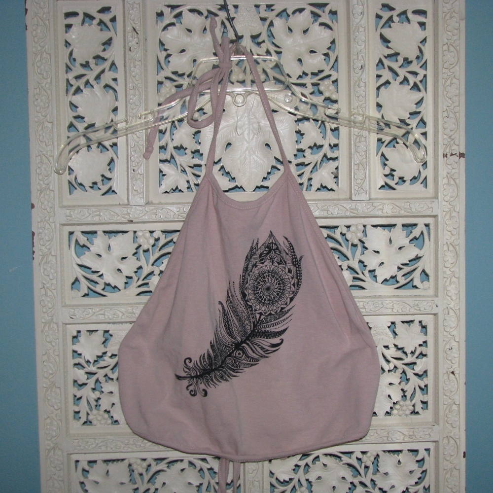 PAC SUN (LA Hearts) feather halter tank