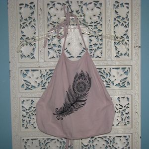 PAC SUN (LA Hearts) feather halter tank