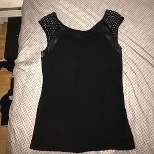 Black express top with gems size small