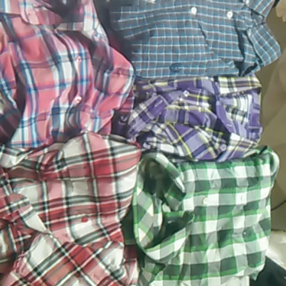 Plaid button up shirts