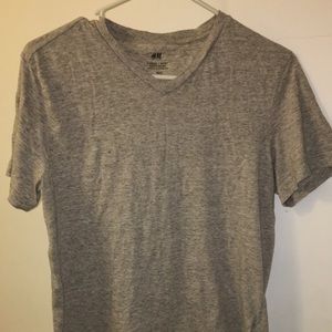 Men's Plain "Sand" V Neck Tee