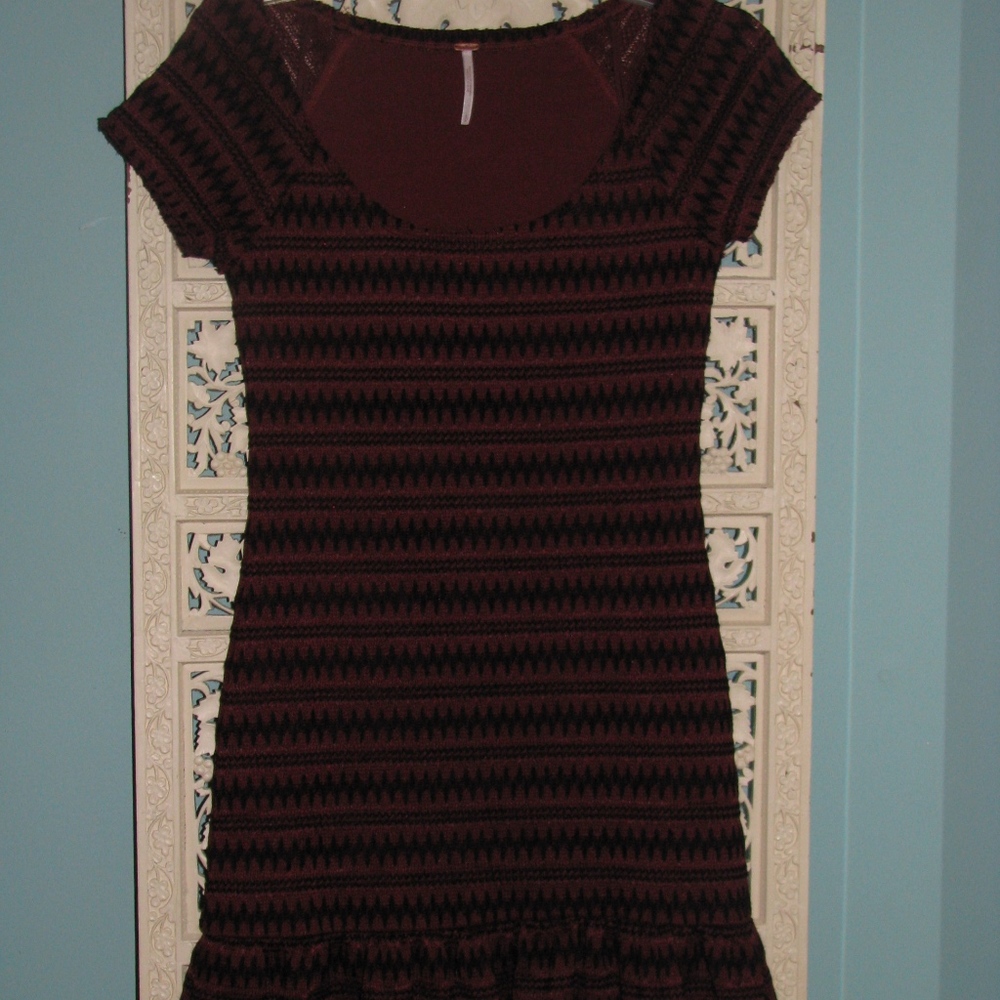 FREE PEOPLE boho short sleeve dress