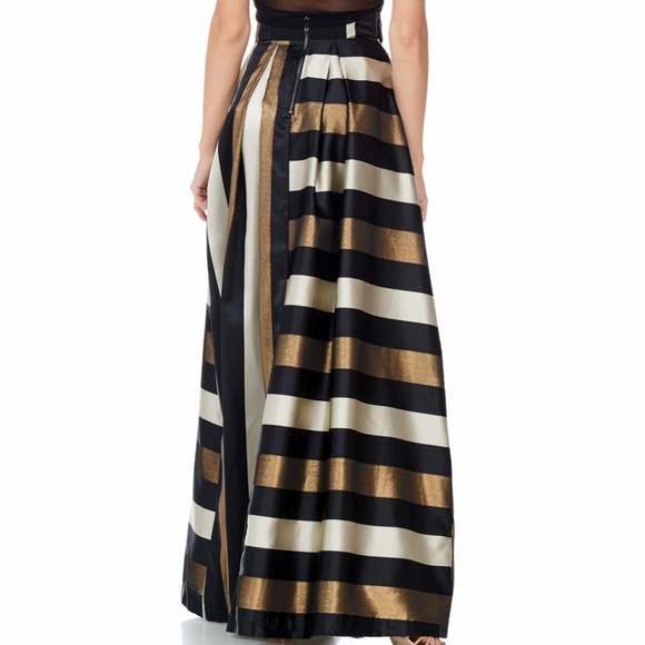 TOV Gold Striped Tiffany Skirt - Picture 2 of 4