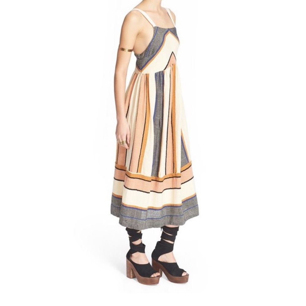 stripe midi dress DR109 - Picture 2 of 5