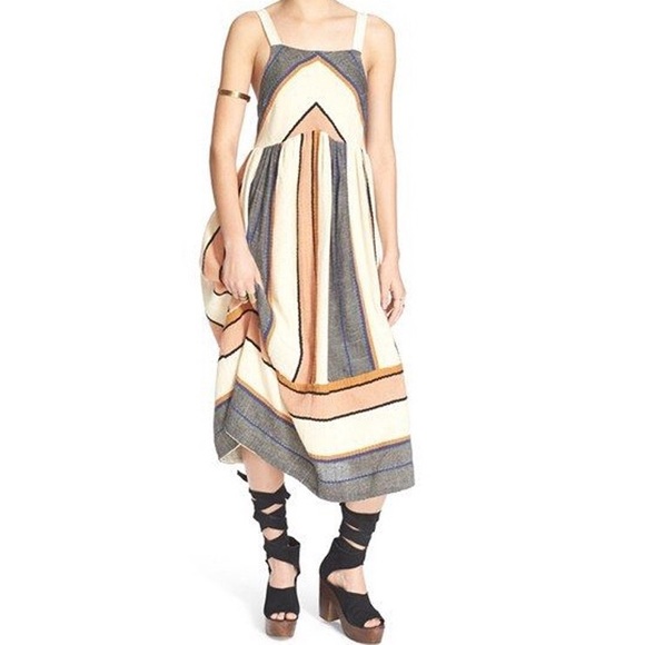 stripe midi dress DR109 - Picture 3 of 5