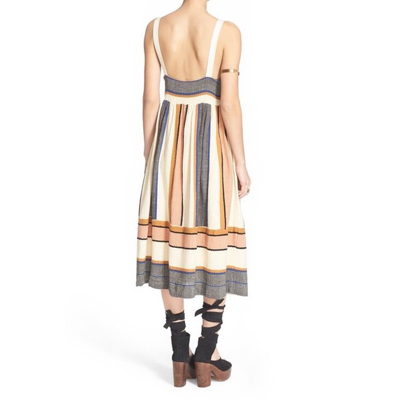 stripe midi dress DR109 - Picture 4 of 5