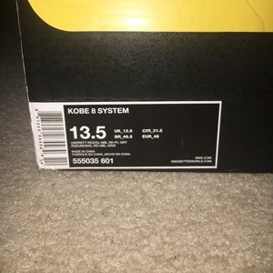 Kobe 8 System Size 13.5