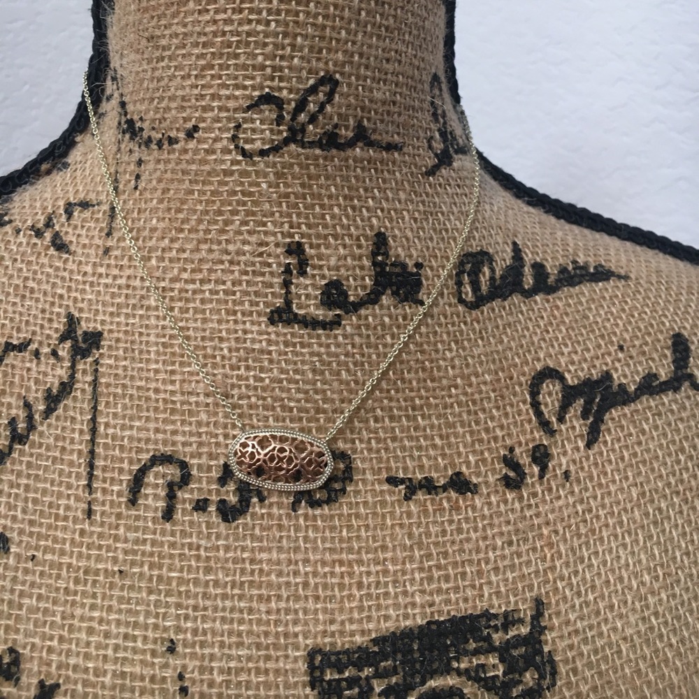 Kendra Scott Dollie Necklace Rose Gold and Gold