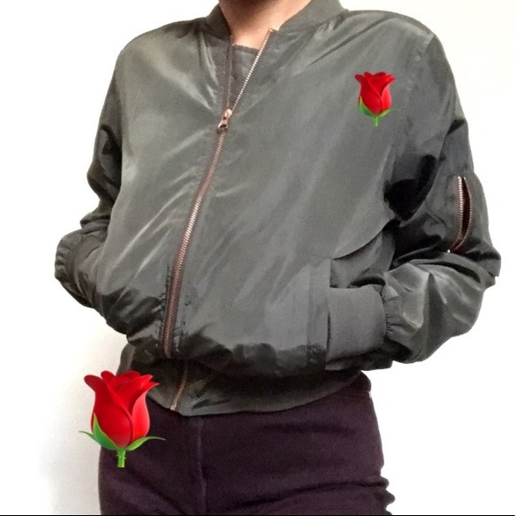 Forest Green Bomber Jacket - Picture 1 of 4