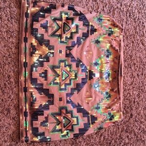 XSMALL TRIBAL PRINT EXPRESS SKIRT