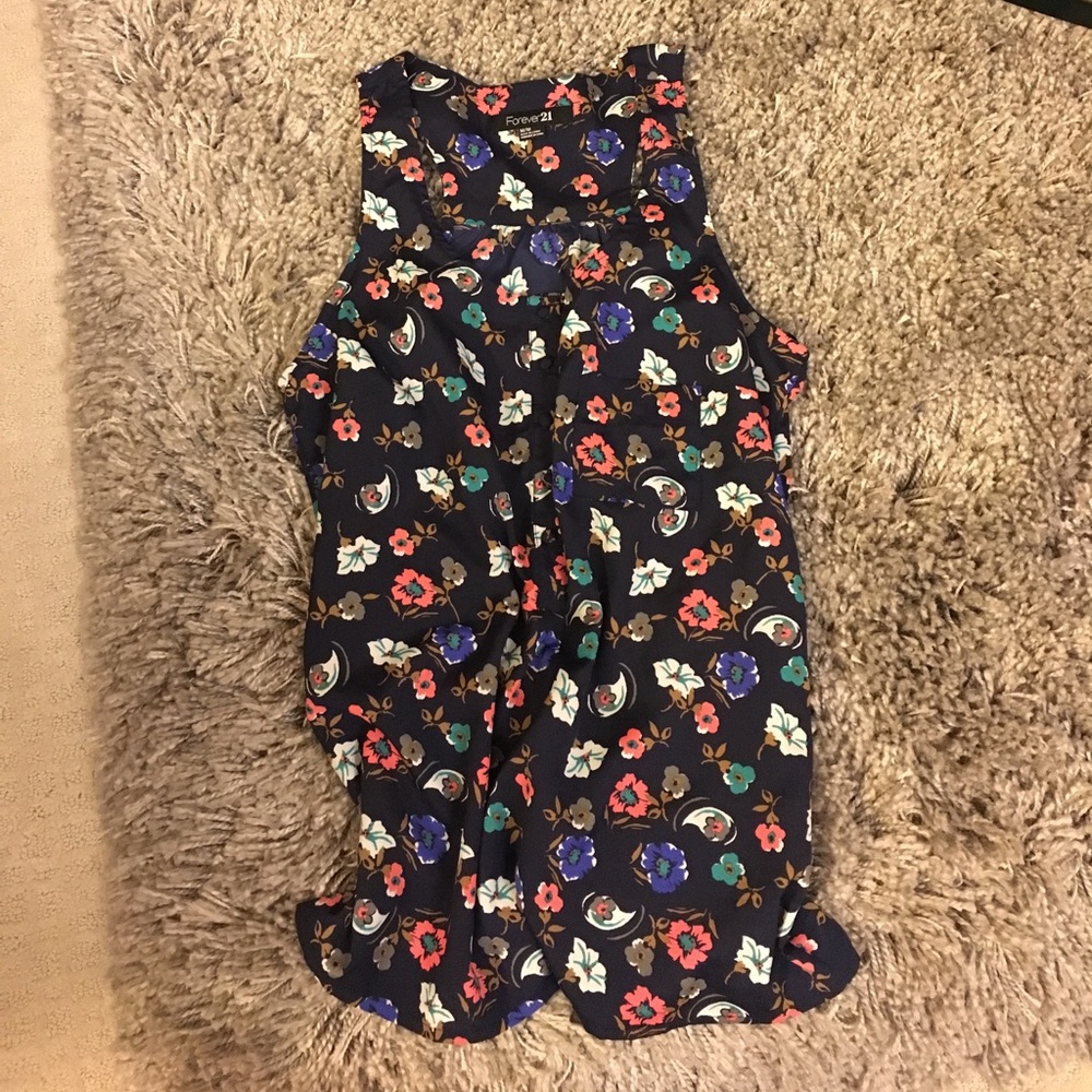 Floral racerback tank