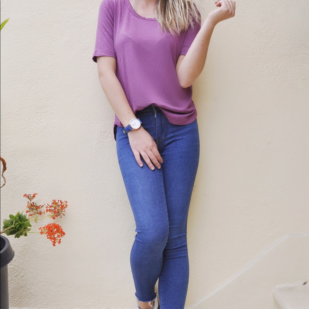 Mauve Tshirt - 100% Rayon New with Tags