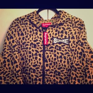 Supreme cheetah print nylon jacket