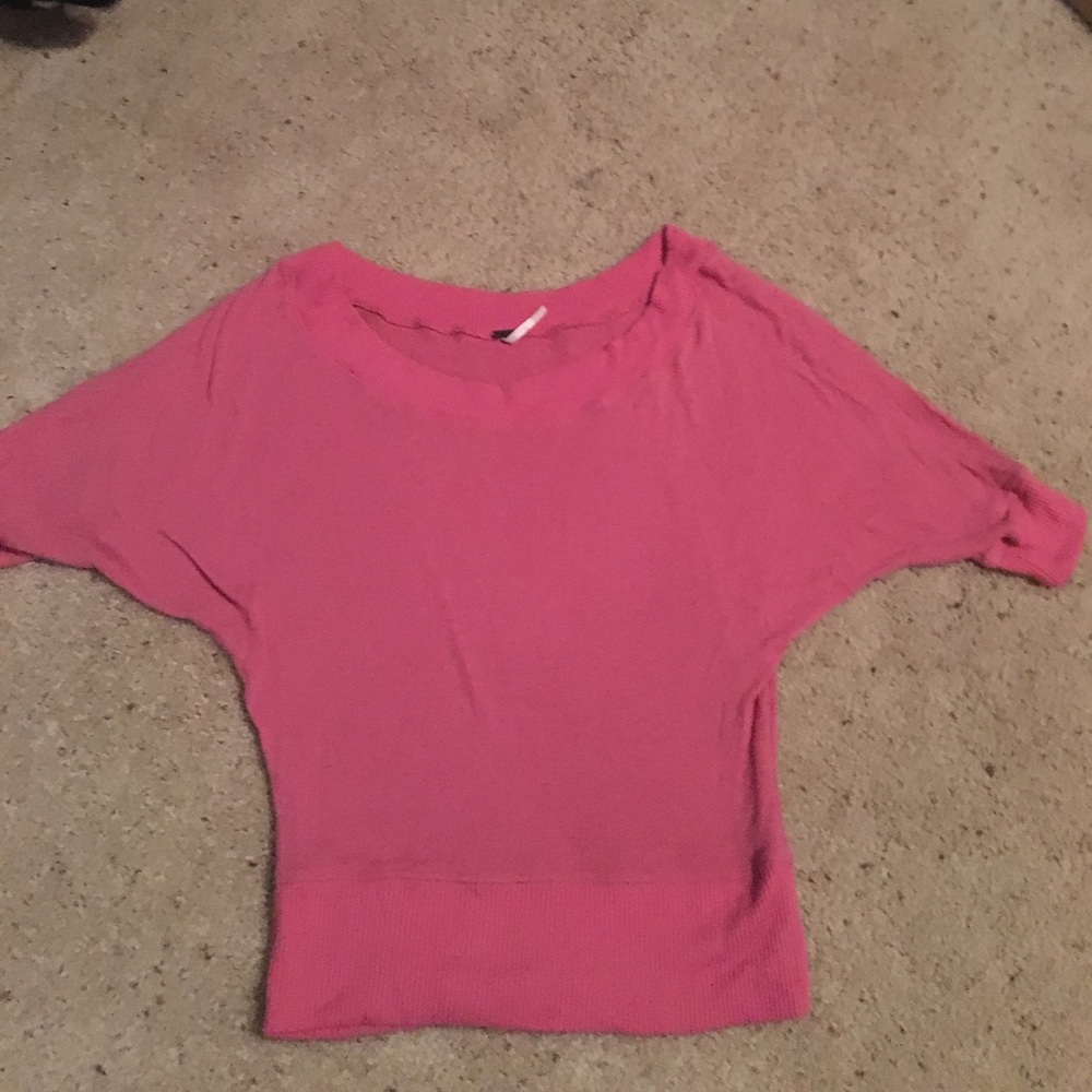 Pink off shoulder sweater
