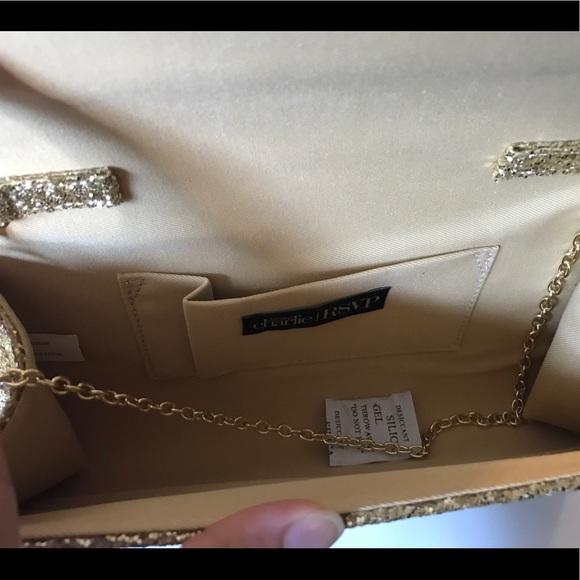 Beautiful gold and glittery clutch /shoulder purse - Picture 6 of 8