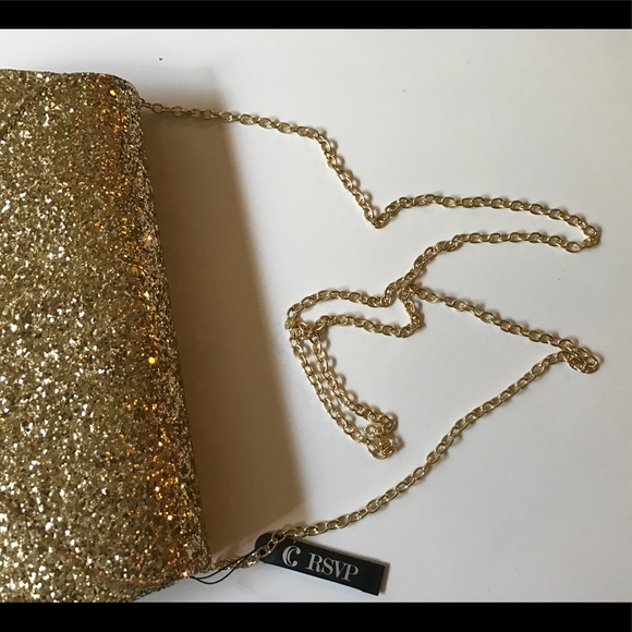 Beautiful gold and glittery clutch /shoulder purse - Picture 8 of 8