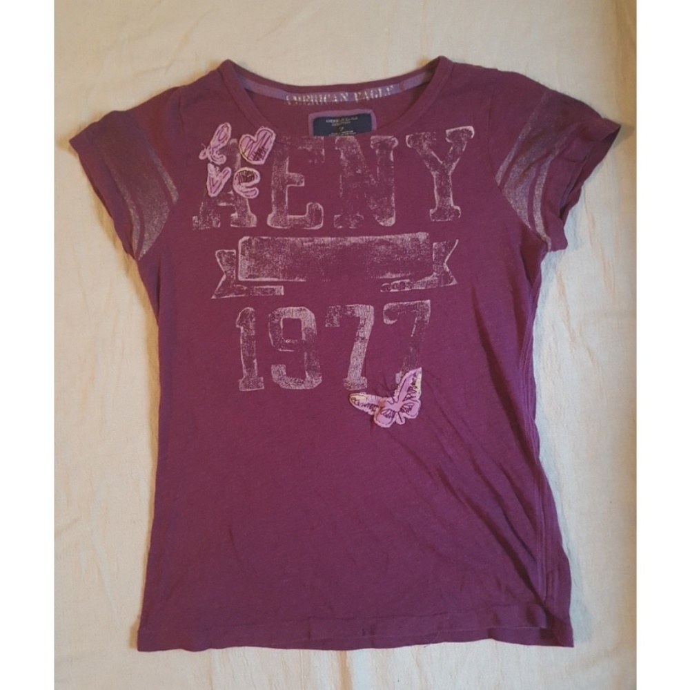 Deep Purple American Eagle Sporty Tee