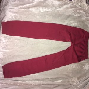 Red leggings