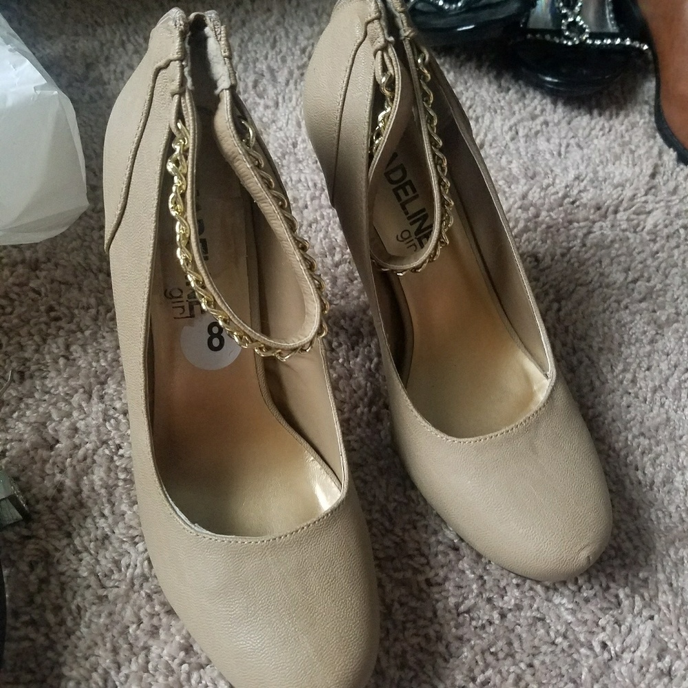 Nude Madeline Heels Size 8