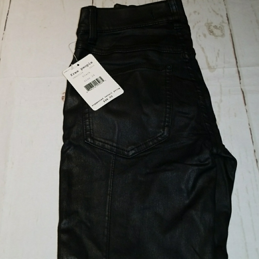 🆕Free People Coated Low Rise Jillian Skinny Pant - Picture 6 of 8