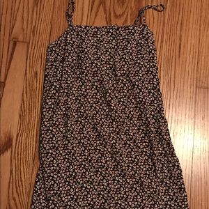 Brandy Melville pink floral spaghetti strap dress