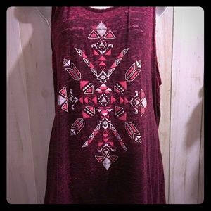 Aztec print tank top