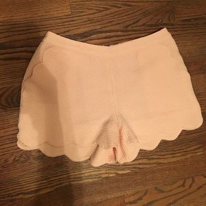 Blush scalloped shorts