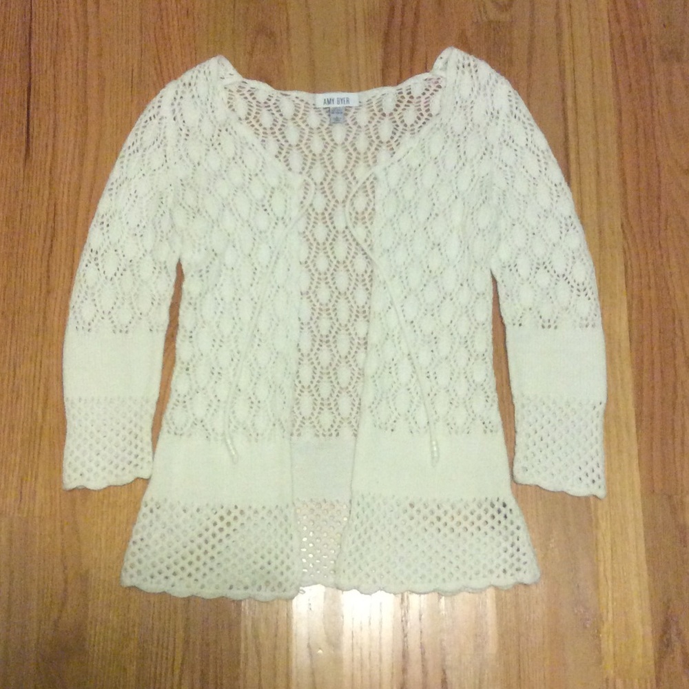 White Lacey See-Through Cardigan