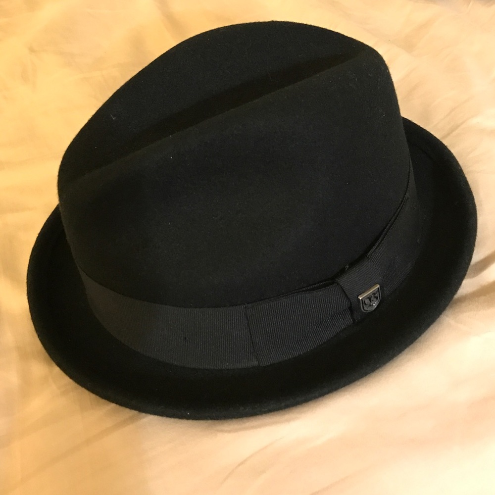 Brixton black gain fedora hat