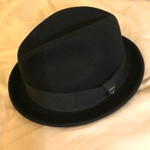 Brixton black gain fedora hat
