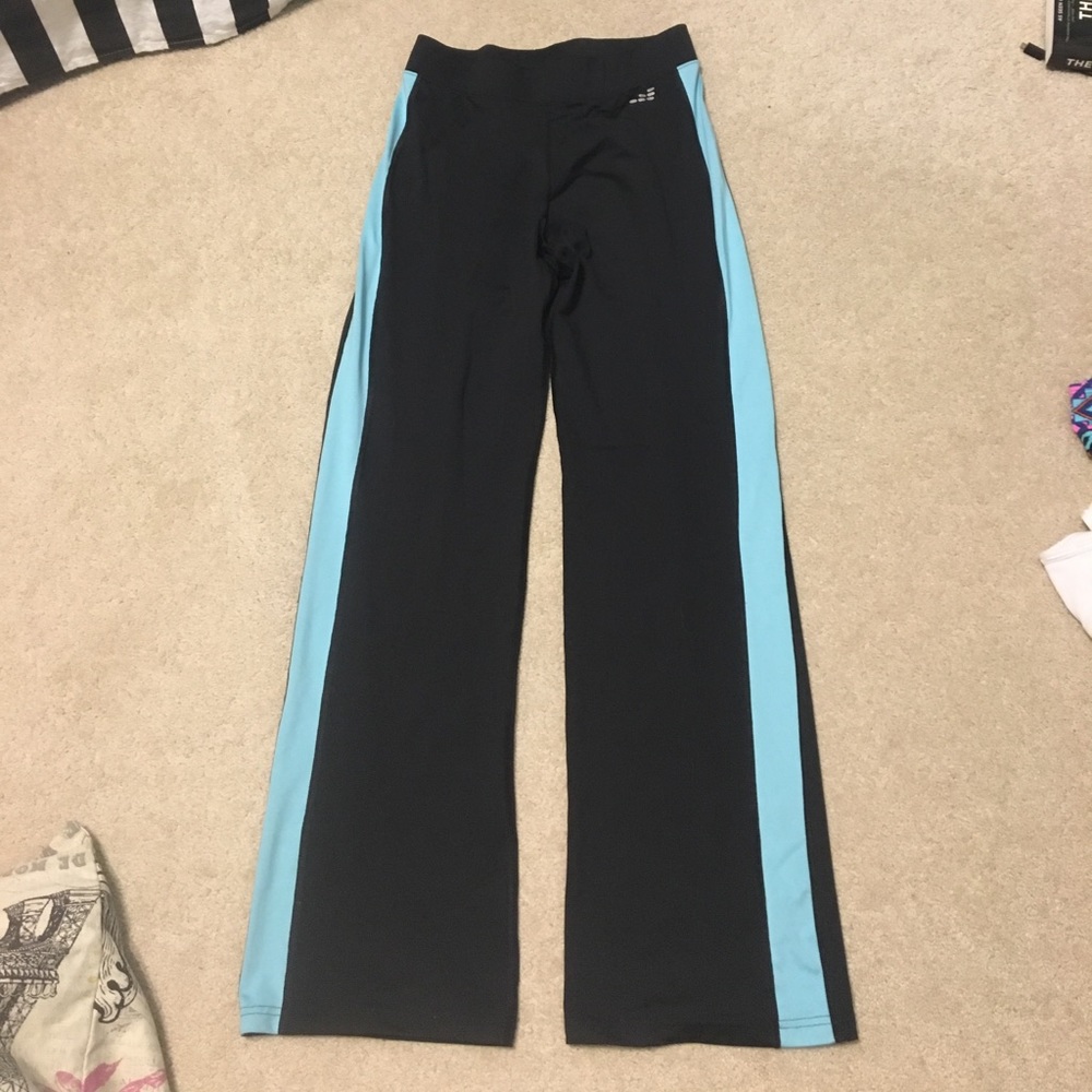Black and light baby blue sweatpants