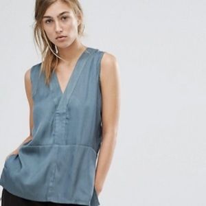 Neon Rose Tank with Plunge Neck