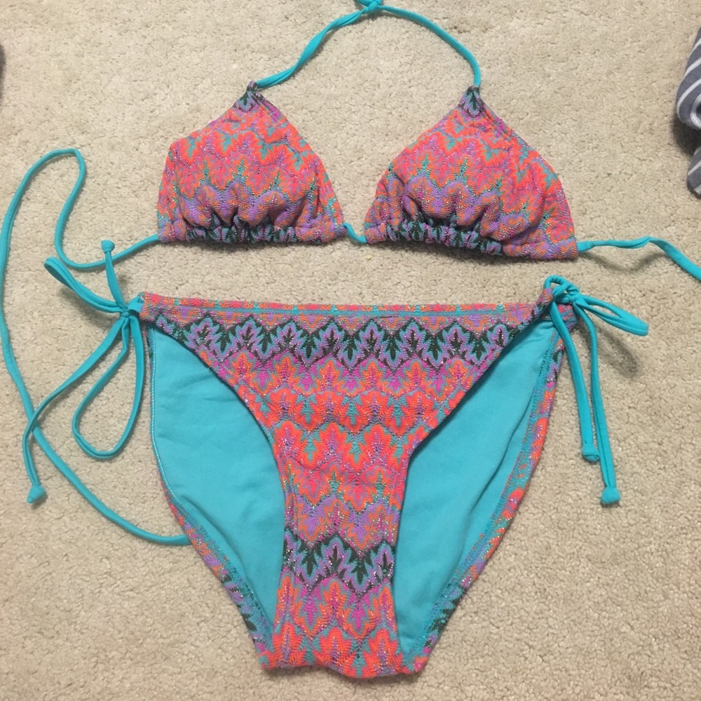 Beautiful knit colorful bathing suit