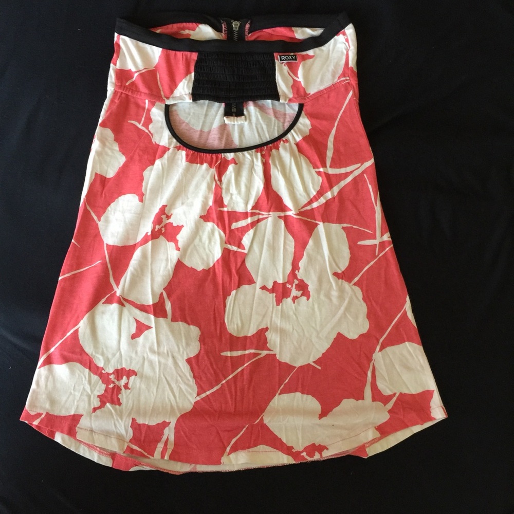 Roxy Coral Floral Strapless Dress - Small - Picture 2 of 6