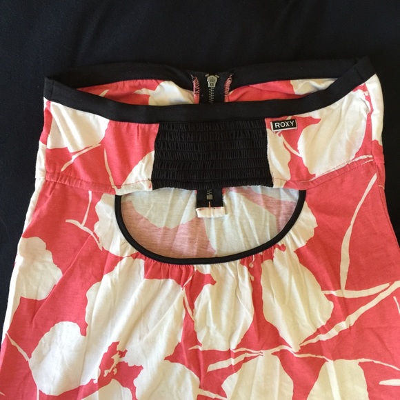 Roxy Coral Floral Strapless Dress - Small - Picture 5 of 6