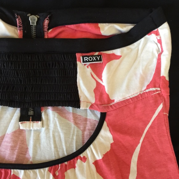 Roxy Coral Floral Strapless Dress - Small - Picture 6 of 6