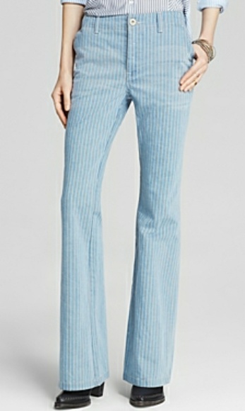 🆕Free People Railroad Stripe Flare Jeans - Picture 4 of 7