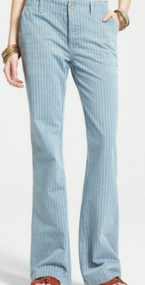 🆕Free People Railroad Stripe Flare Jeans - Picture 5 of 7