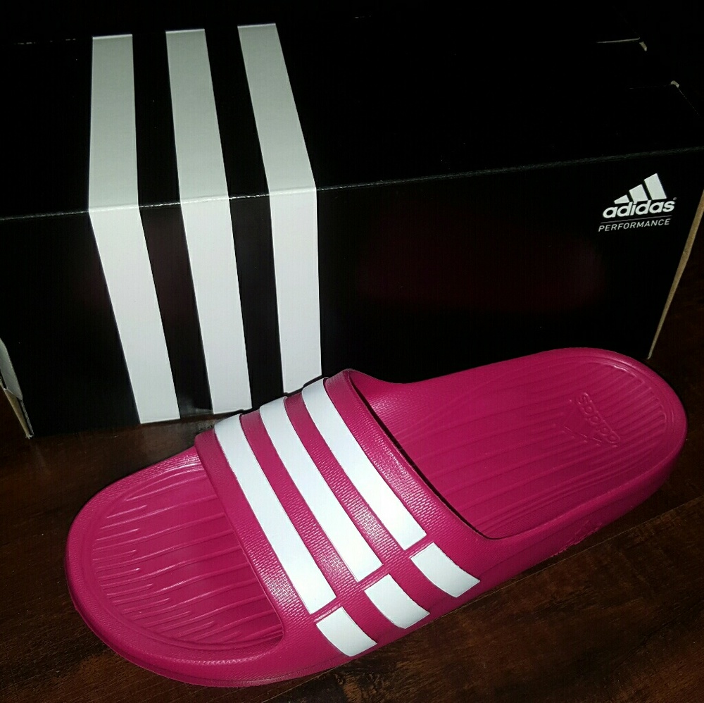 NEW Pink Adidas slides (read description) - Picture 1 of 1