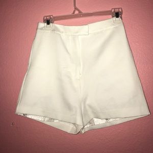 white high wasted shorts (never used)