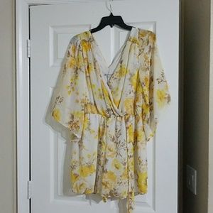 Yellow Floral Romper