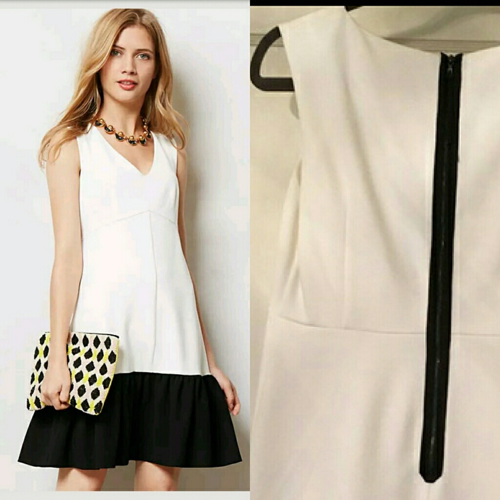 Leifsdottir Colorblock Crepe Dress sz 6P EUC