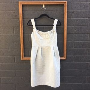 Nanette Lepore Light Blue Textured Pleat Dress