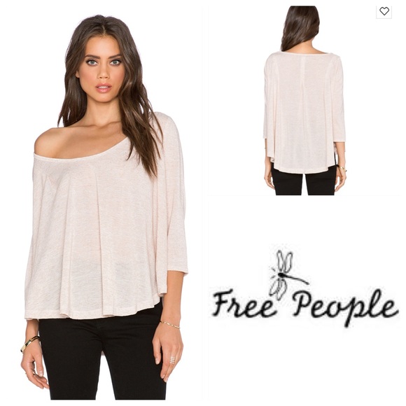 🆕Free  People Tambourine Tee in Dark Oatmeal - Picture 2 of 4