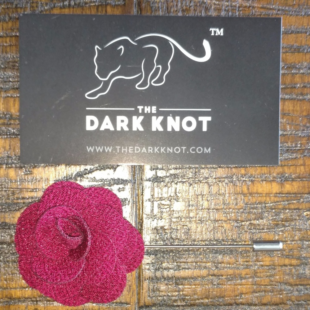 Camden Burgundy Lapel Pin