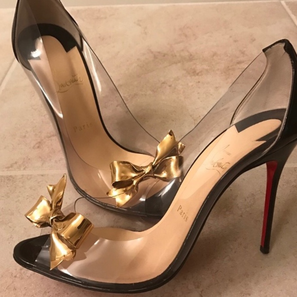 Christian Louboutin Justinodo Pvc Heels - Picture 1 of 8