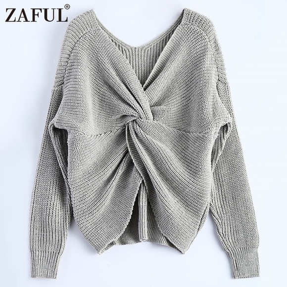 Burgundy Twist Sweater - Picture 4 of 6