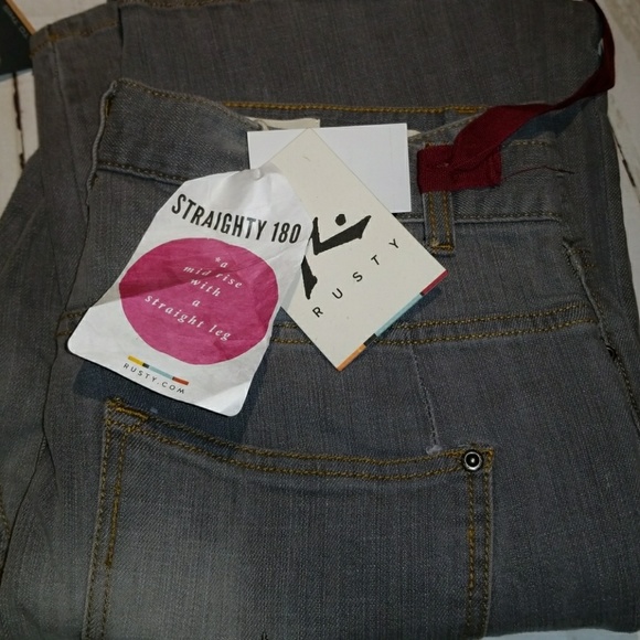 Rusty Straighty 180 Jeans Silver Fox Straight Leg - Picture 6 of 8