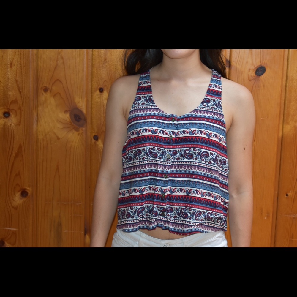 Tribal Print Flowy Tank-Top