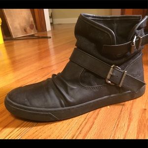 Blowfish zip up bootie with strap.